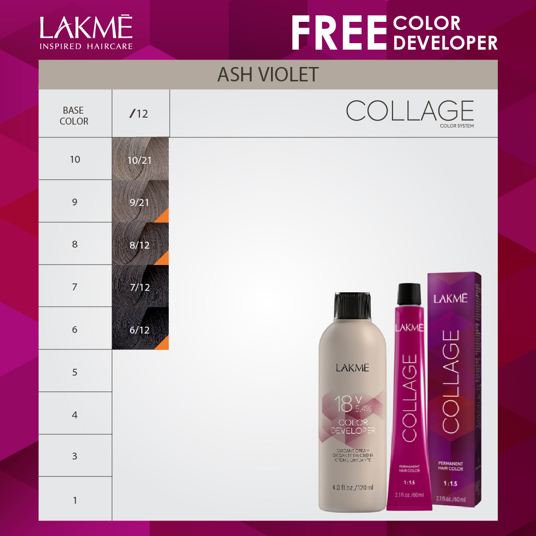 LAKME COLLAGE + DEVELOPER  - ASH VIOLET